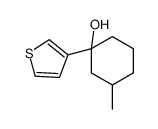3-methyl-1-thiophen-3-ylcyclohexan-1-ol结构式