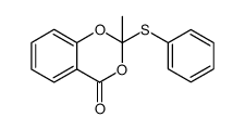 4H-1,3-Benzodioxin-4-one, 2-methyl-2-(phenylthio)结构式