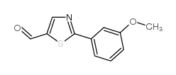 2-(3-甲氧基苯基)-1,3-噻唑-5-甲醛结构式
