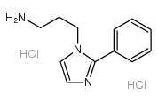 3-(2-苯基-1-咪唑)-丙胺双盐酸盐结构式