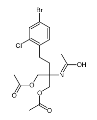 N-[1,1-双[[乙酰氧基)甲基]-3-(4-溴-2-氯苯基)丙基]乙酰胺结构式