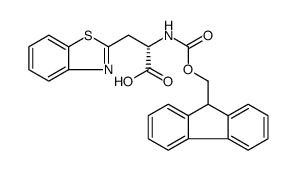 (alphaS)-alpha-[[(9H-芴-9-基甲氧基)羰基]氨基]-2-苯并噻唑丙酸结构式