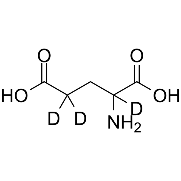 DL-谷氨酸-2,4,4-D3结构式