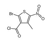 2-bromo-4-methyl-5-nitrothiophene-3-carbonyl chloride Structure