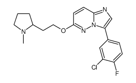 3-(3-chloro-4-fluoro-phenyl)-6-[2-(1-methyl-pyrrolidin-2-yl)-ethoxy]-imidazo[1,2-b]pyridazine Structure