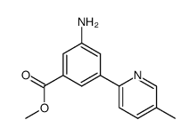 3-amino-5-(5-methylpyridin-2-yl)benzoic acid methyl ester Structure