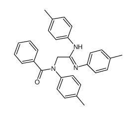 1-p-Toluidino-2-(N-benzyl-p-toluidino)-1-(4-methyl-phenylimino)-ethan Structure