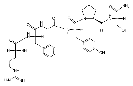 H-D-Arg-Phe-Gly-Tyr-Pro-Ser-NH2结构式