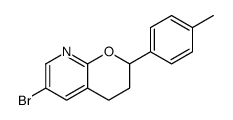 6-bromo-2-(4-methylphenyl)-3,4-dihydro-2H-pyrano[2,3-b]pyridine结构式
