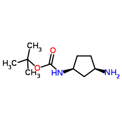 (1S,3R)-1-(BOC-氨基)-3-氨基环戊烷结构式