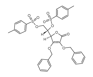 2,3-di-O-benzyl-5,6-di-O-tosyl-L-ascorbic acid Structure