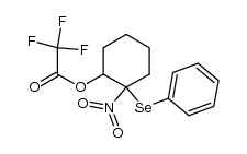 2-nitro-2-phenylseleno-cyclohexyl-trifluoroacetate结构式
