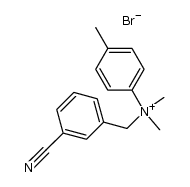 N-(m-cyanobenzyl)-N,N-dimethyl-p-methylanilinium bromide Structure
