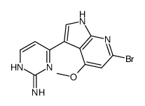 4-(6-溴-4-甲氧基-1H-吡咯并[2,3-B]吡啶-3-基)-2-嘧啶胺结构式