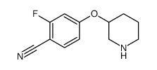 2-FLUORO-4-(PIPERIDIN-3-YLOXY)BENZONITRILE Structure