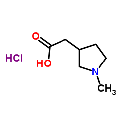 2-(1-Methylpyrrolidin-3-yl)acetic acid hydrochloride structure