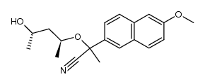 2-(((2S,4S)-4-hydroxypentan-2-yl)oxy)-2-(6-methoxynaphthalen-2-yl)propanenitrile结构式