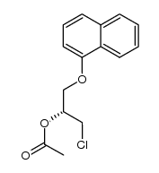 (R)-(-)-1-chloro-2-acetoxy-3-(1-naphthyloxy)propane结构式