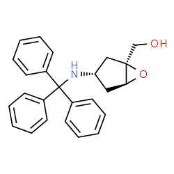 ((1S,3S,5S)-3-(三苯甲基)-6-氧杂二环[3.1.0]己烷-1-基)甲醇结构式