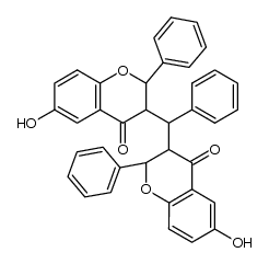 phenyl-bis[3-(6-hydroxy)flavanonyl]methane Structure