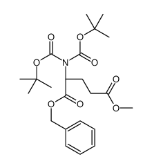 1-Benzyl 5-methyl N,N-bis{[(2-methyl-2-propanyl)oxy]carbonyl}-L-g lutamate结构式
