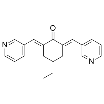 4-乙基-2,6-双(吡啶-3-基亚甲基)环己酮结构式