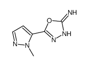 5-(2-methylpyrazol-3-yl)-1,3,4-oxadiazol-2-amine结构式
