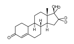 (8R,9S,10R,13S,14S,17S)-16,16,17-trideuterio-17-hydroxy-13-methyl-2,6,7,8,9,10,11,12,14,15-decahydro-1H-cyclopenta[a]phenanthren-3-one结构式