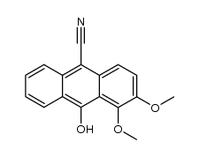 10-hydroxy-3,4-dimethoxy-9-anthracenecarbonitrile结构式