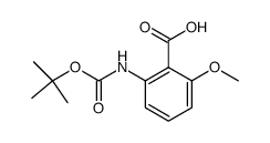 N-(tert-butoxycarbonyl)-6-methoxyanthranilic acid结构式