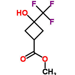 Methyl 3-hydroxy-3-(trifluoromethyl)cyclobutanecarboxylate Structure