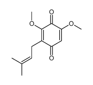 3,5-dimethoxy-2-(3-methylbut-2-enyl)cyclohexa-2,5-diene-1,4-dione Structure
