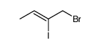 (Z)-1-bromo-2-iodo-2-butene Structure
