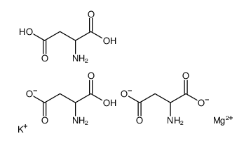 magnesium,potassium,2-amino-4-hydroxy-4-oxobutanoate Structure