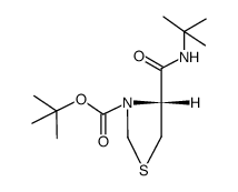 N-tert-butyl-3-(tert-butoxycarbonyl)thiazolidine-4-carboxamide结构式