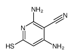 2,4-diamino-6-sulfanylidene-1H-pyridine-3-carbonitrile结构式