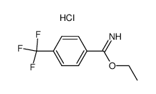 4-(trifluoromethyl)benzenimidic acid ethyl ester hydrochloride Structure