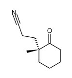 (R)-3-(1-methyl-2-oxocyclohexyl)propanenitrile结构式