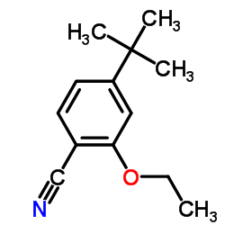 4-叔丁基-2-乙氧基苯甲腈结构式