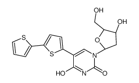 1-[(2R,4S,5R)-4-hydroxy-5-(hydroxymethyl)oxolan-2-yl]-5-(5-thiophen-2-ylthiophen-2-yl)pyrimidine-2,4-dione Structure