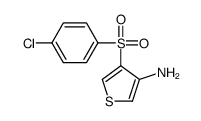 3-氨基-4-(4-氯苯磺酰基)噻吩结构式