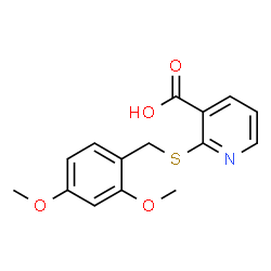 2-((2,4-二甲氧苄基)硫代)尼古丁酸结构式