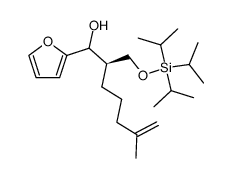 (R)-1-Furan-2-yl-6-methyl-2-triisopropylsilanyloxymethyl-hept-6-en-1-ol Structure