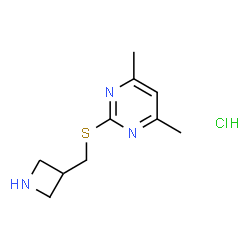 2-((氮杂环丁烷-3-甲基)硫代)-4,6-二甲基嘧啶盐酸盐结构式