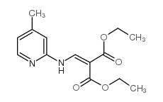 ((4-甲基-2-吡啶氨基)亚甲基)丙二酸二乙酯结构式
