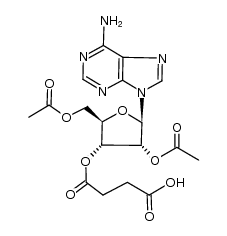 2',5'-di-O-acetyl-3'-O-hydroxysuccinyladenosine Structure