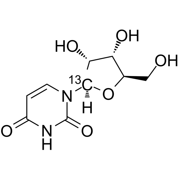 尿嘧啶核苷 13C结构式