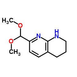 7-(Dimethoxymethyl)-1,2,3,4-tetrahydro-1,8-naphthyridine Structure