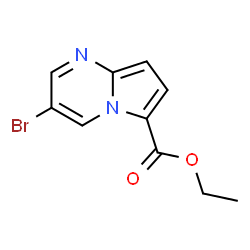 3-溴吡咯并[1,2-a]嘧啶-6-羧酸乙酯结构式