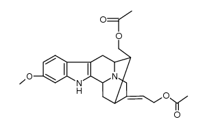 17,18-diacetoxy-11-methoxy-sarpagane结构式